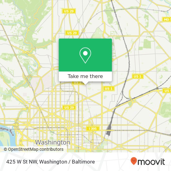 425 W St NW, Washington, DC 20001 map