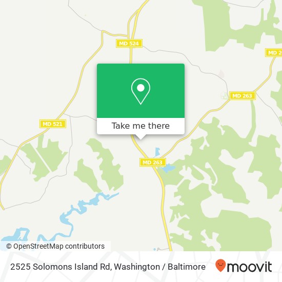 Mapa de 2525 Solomons Island Rd, Huntingtown, MD 20639
