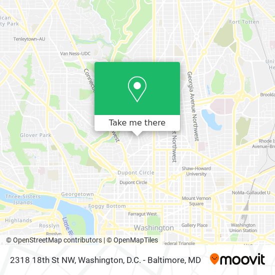 Mapa de 2318 18th St NW