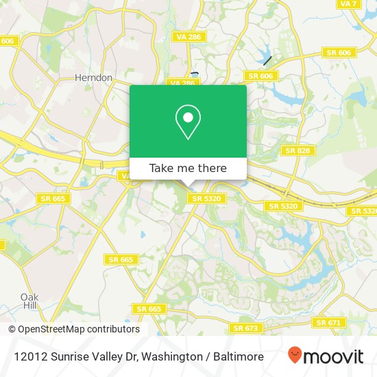 Mapa de 12012 Sunrise Valley Dr, Reston, VA 20191
