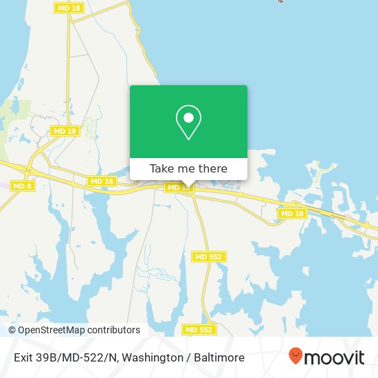 Mapa de Exit 39B/MD-522/N