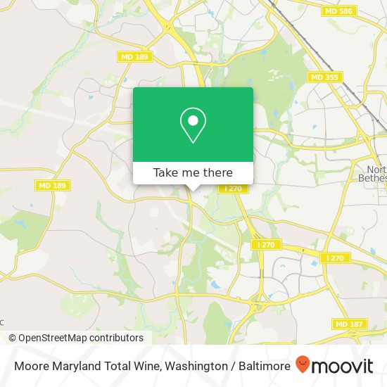 Mapa de Moore Maryland Total Wine, 11325 Seven Locks Rd