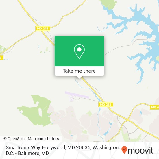 Mapa de Smartronix Way, Hollywood, MD 20636