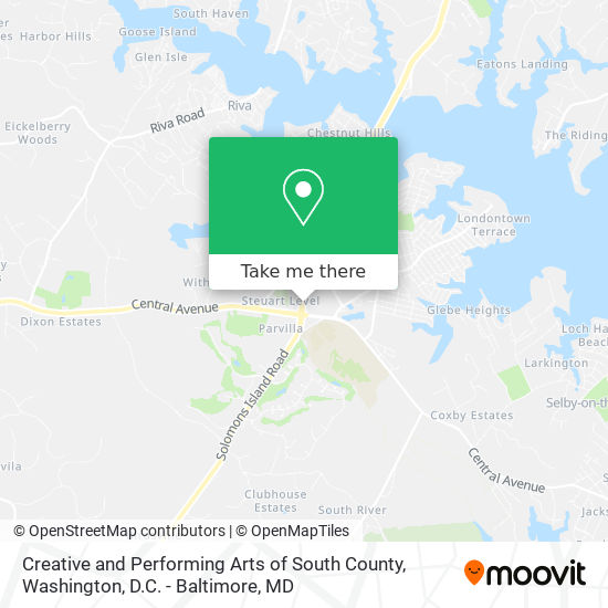 Creative and Performing Arts of South County map
