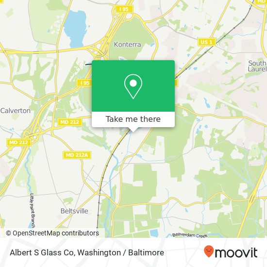 Mapa de Albert S Glass Co, 6600 Ammendale Rd