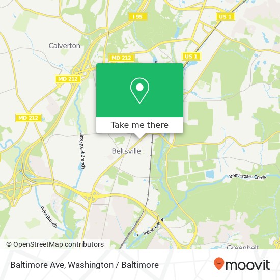 Baltimore Ave, Beltsville, MD 20705 map