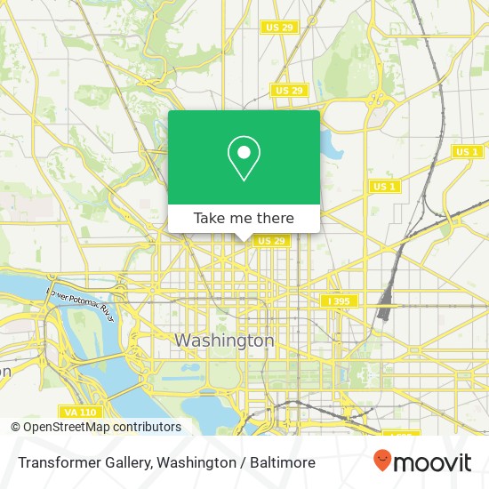 Mapa de Transformer Gallery, 1404 P St NW