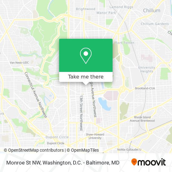 Monroe St NW map