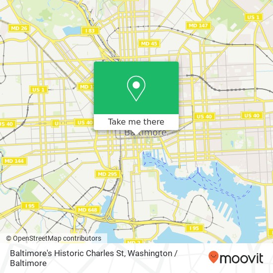 Mapa de Baltimore's Historic Charles St, Baltimore (EAST CASE), MD 21202