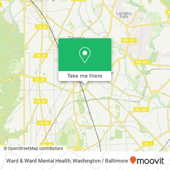 Mapa de Ward & Ward Mental Health, 5661 3rd St NE