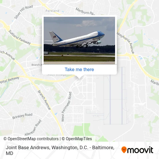 Mapa de Joint Base Andrews