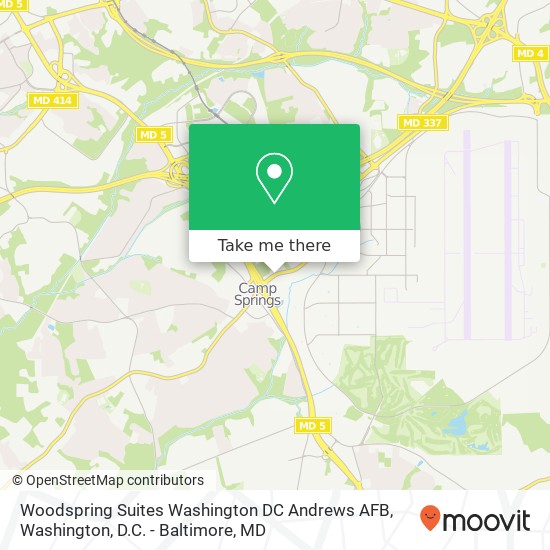 Woodspring Suites Washington DC Andrews AFB map