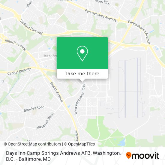 Days Inn-Camp Springs Andrews AFB map