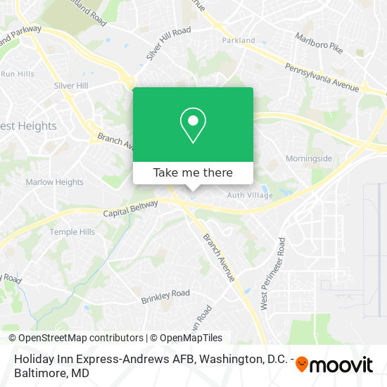 Mapa de Holiday Inn Express-Andrews AFB