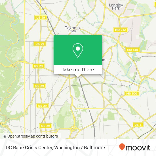 Mapa de DC Rape Crisis Center, 5321 1st Pl NE
