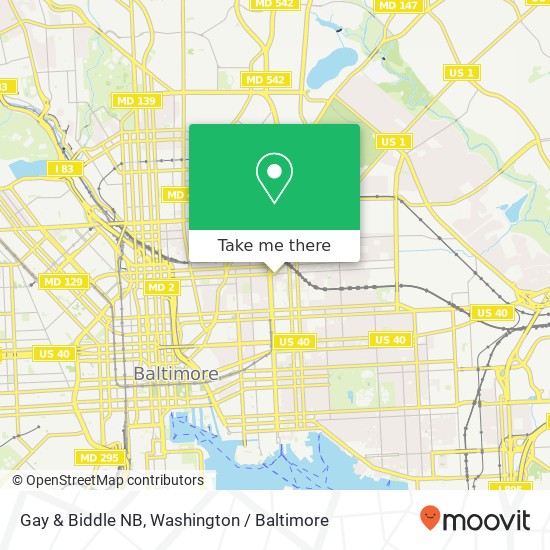 Mapa de Gay & Biddle NB