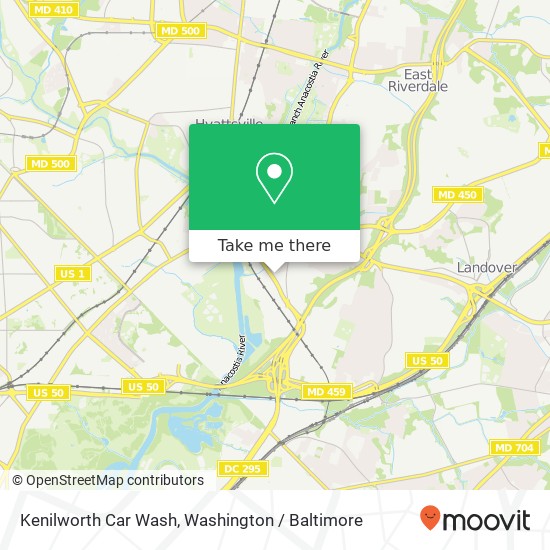 Mapa de Kenilworth Car Wash, 3501 Kenilworth Ave