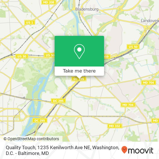 Quality Touch, 1235 Kenilworth Ave NE map