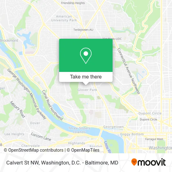 Calvert St NW map