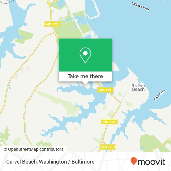 Mapa de Carvel Beach, Curtis Bay