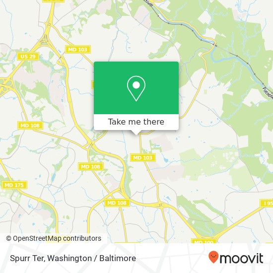 Mapa de Spurr Ter, Ellicott City, MD 21043