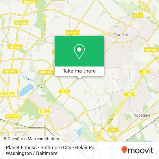 Planet Fitness - Baltimore City - Belair Rd, 5201 Belair Rd map