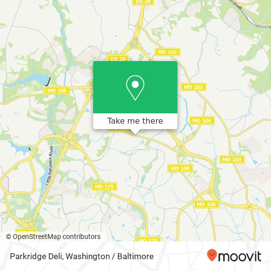 Mapa de Parkridge Deli, 8950 MD-108
