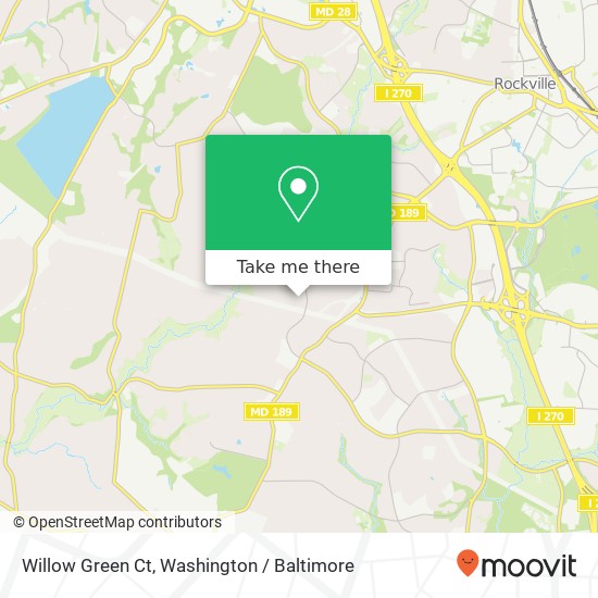 Willow Green Ct, Potomac, MD 20854 map