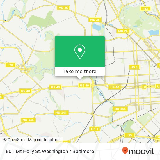 Mapa de 801 Mt Holly St, Baltimore, MD 21229