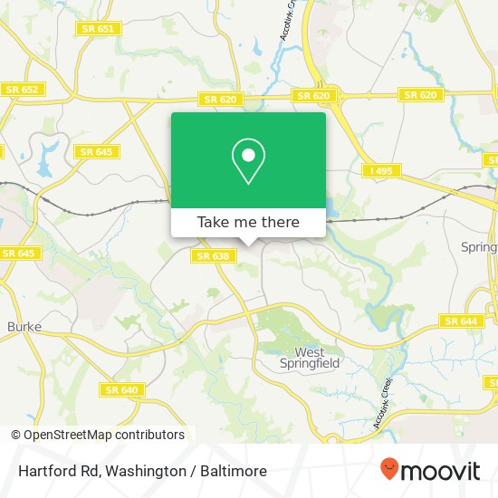 Mapa de Hartford Rd, Springfield, VA 22152