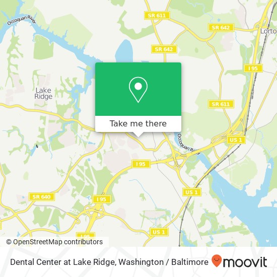 Mapa de Dental Center at Lake Ridge, 12764 Darby Brook Ct