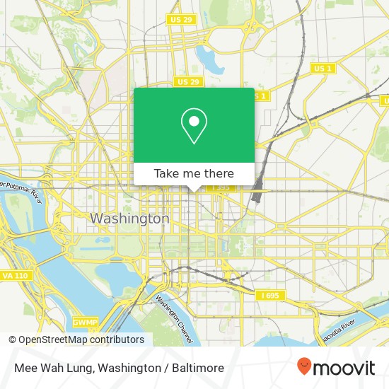 Mapa de Mee Wah Lung, 608 H St NW