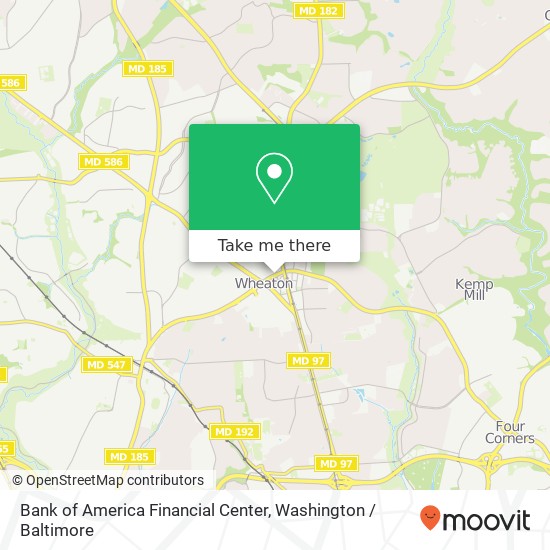 Mapa de Bank of America Financial Center, 2601 University Blvd W