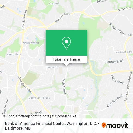 Mapa de Bank of America Financial Center