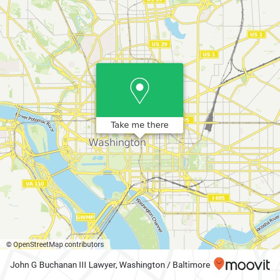 Mapa de John G Buchanan III Lawyer, 1201 Pennsylvania Ave NW