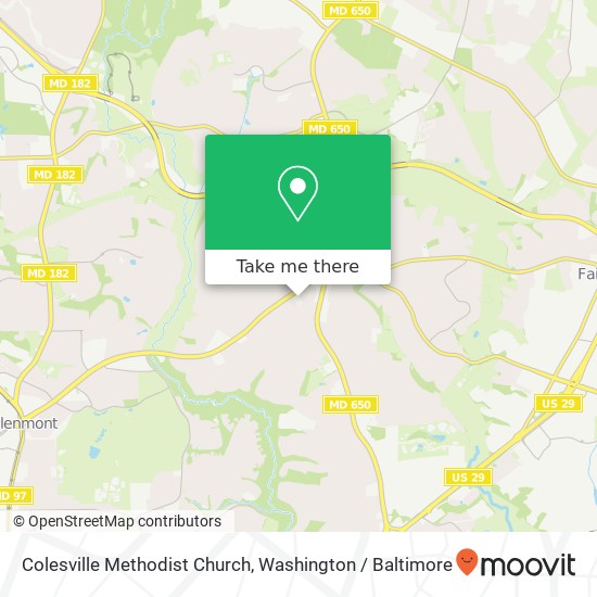 Mapa de Colesville Methodist Church, 52 Randolph Rd