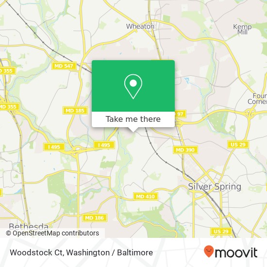Mapa de Woodstock Ct, Silver Spring, MD 20910