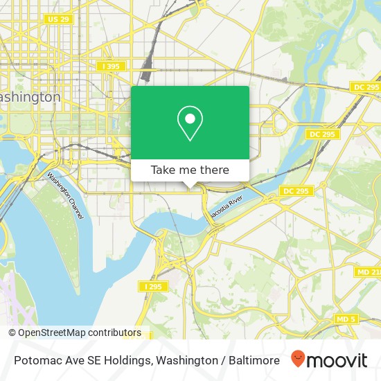 Mapa de Potomac Ave SE Holdings, 810 Potomac Ave SE