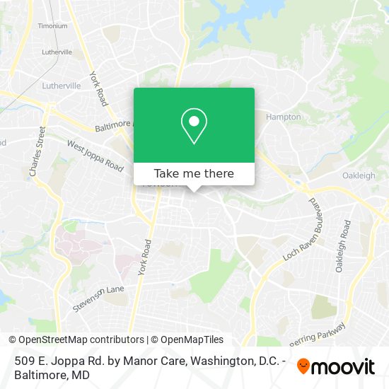509 E. Joppa Rd. by Manor Care map
