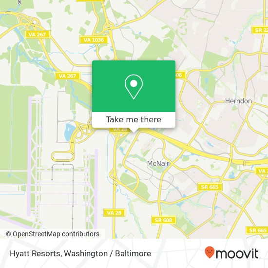 Hyatt Resorts, 2300 Dulles Corner Blvd map