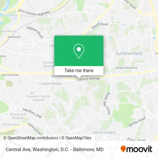 Central Ave map