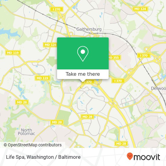 Mapa de Life Spa, Gaithersburg, MD 20878