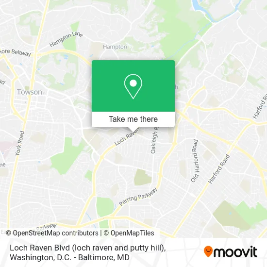 Loch Raven Blvd (loch raven and putty hill) map