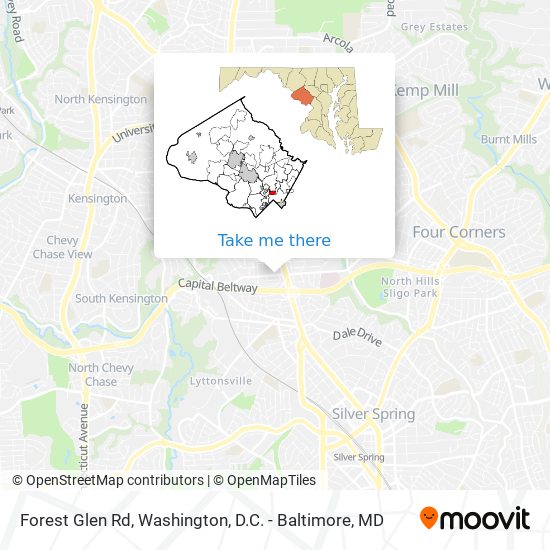 Forest Glen Rd map