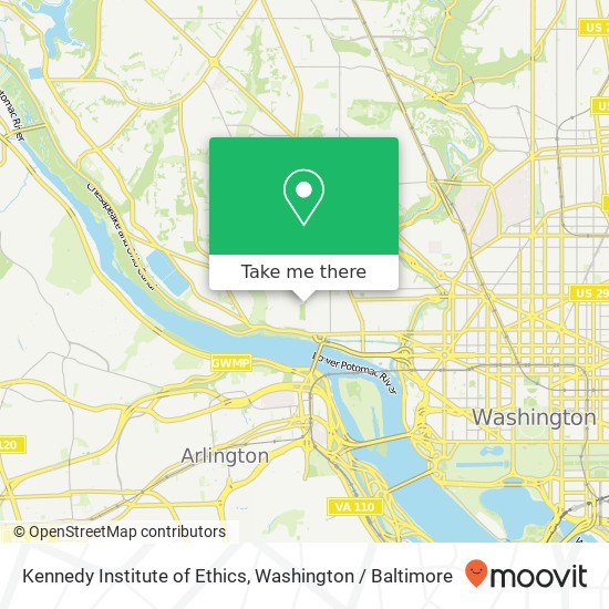 Kennedy Institute of Ethics, 37th St NW map