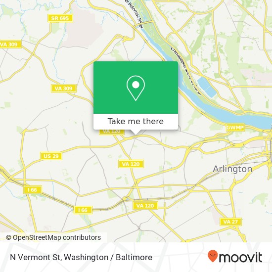 Mapa de N Vermont St, Arlington, VA 22207