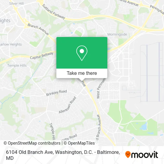 Mapa de 6104 Old Branch Ave