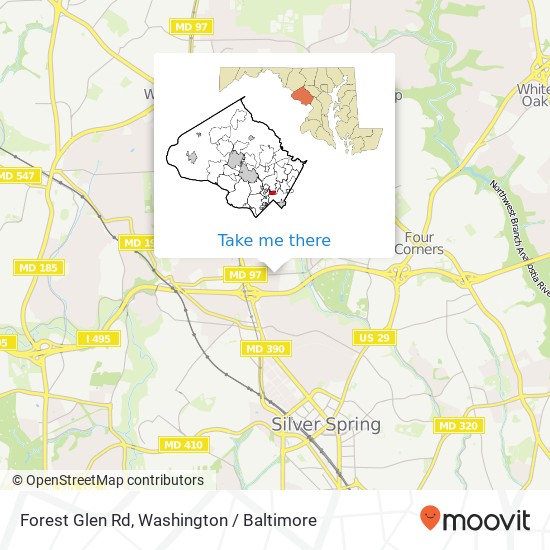 Forest Glen Rd, Silver Spring, MD 20910 map