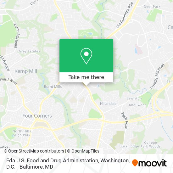 Fda U.S. Food and Drug Administration map