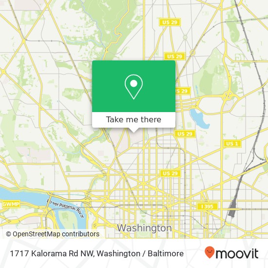 1717 Kalorama Rd NW, Washington, DC 20009 map